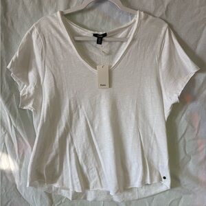 Hatley White Short Sleeve V-Neck Tee